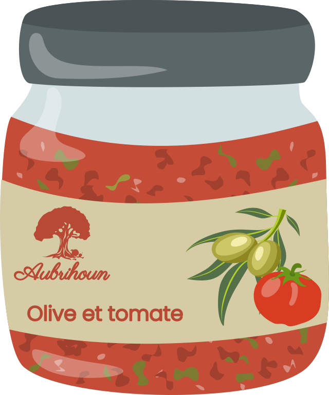 Pulpe d'olive verte à la tomate