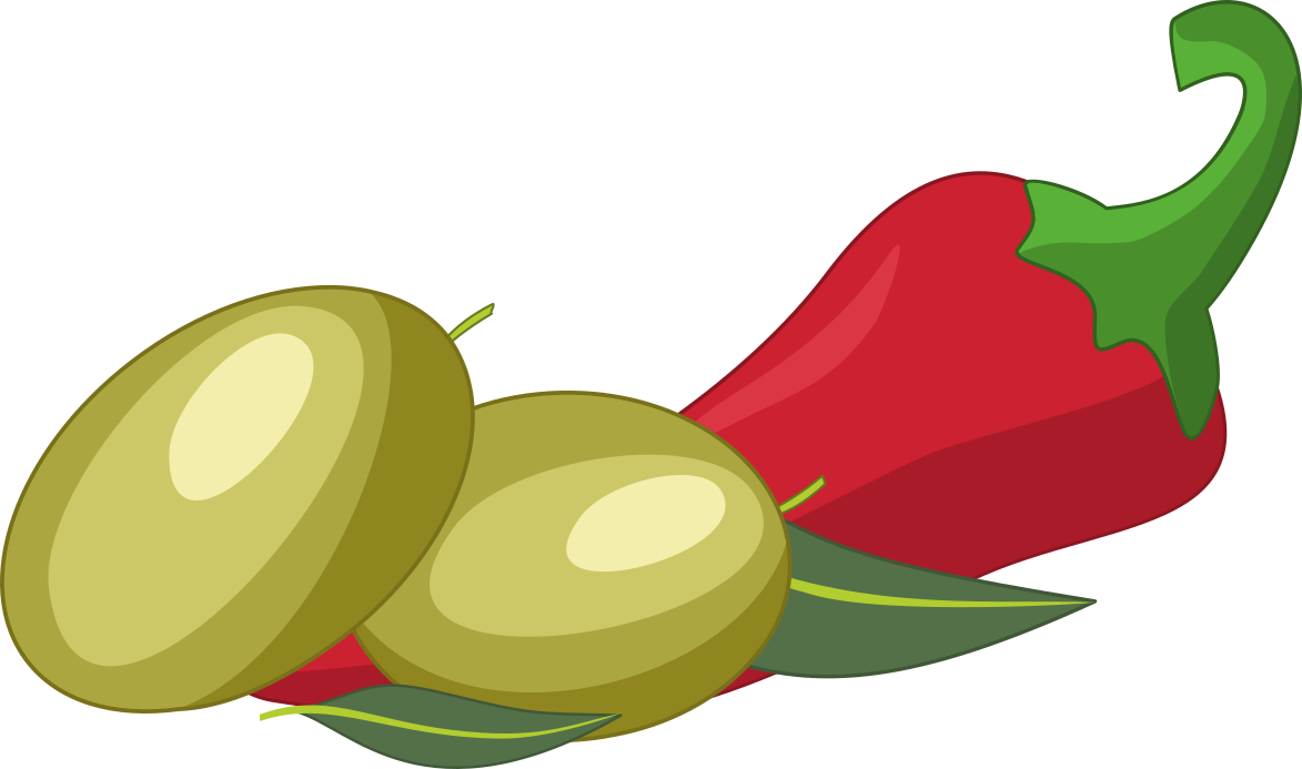 Picholines vertes cassées à la sauce pimenté